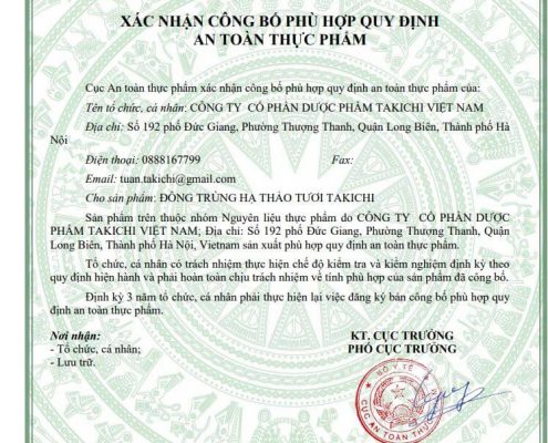 Hồ sơ thủ tục công bố thực phẩm nhập khẩu