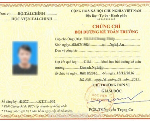 Quy định về chứng chỉ bồi dưỡng nghiệp vụ kế toán trưởng