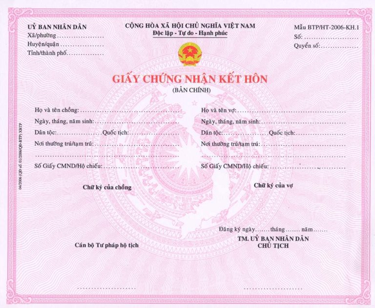 Thủ tục đăng ký kết hôn theo quy định mới nhất năm [year]
