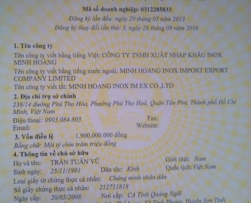 Dịch vụ làm giấy phép kinh doanh tại Thành phố Hồ Chí Minh