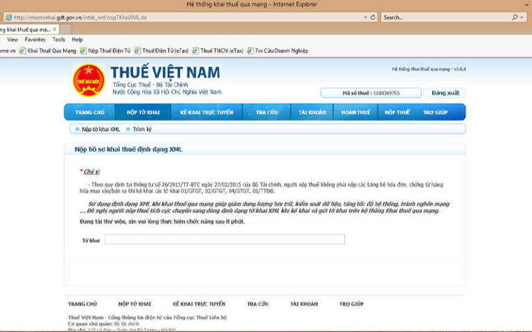 Kê khai thuế qua mạng thực hiện như thế nào?