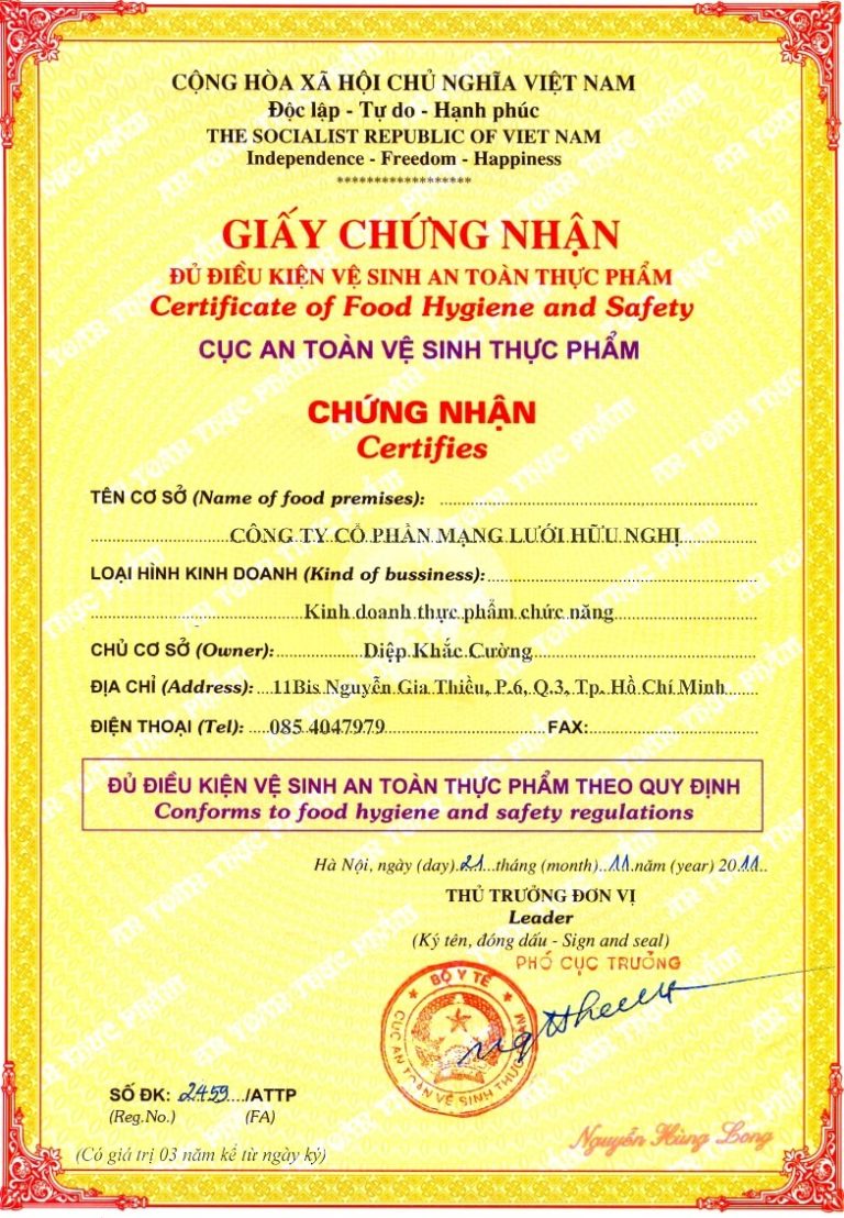 Xin giấy phép vệ sinh an toàn thực phẩm ở đâu?